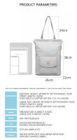 Mochila GRANDE impermeable para ordenador portátil, bolso escolar Unisex, Color sólido, japonés, bla - details 5