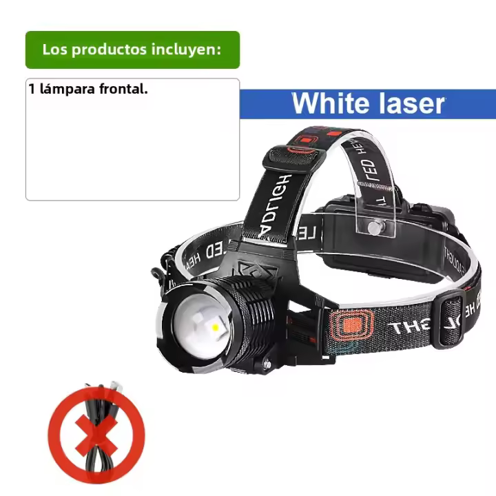 Linterna Frontal LED Potente 9000mAh Con Sensor IR 10000LM Recargable Por USB Luz De Pesca Al Aire Libre Para Camping Montañismo Y Senderismo - 1