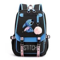 Stitch USB recargable bolsa de lona, bolsa de la escuela, bolsa de viaje-perfecto azul - details 0