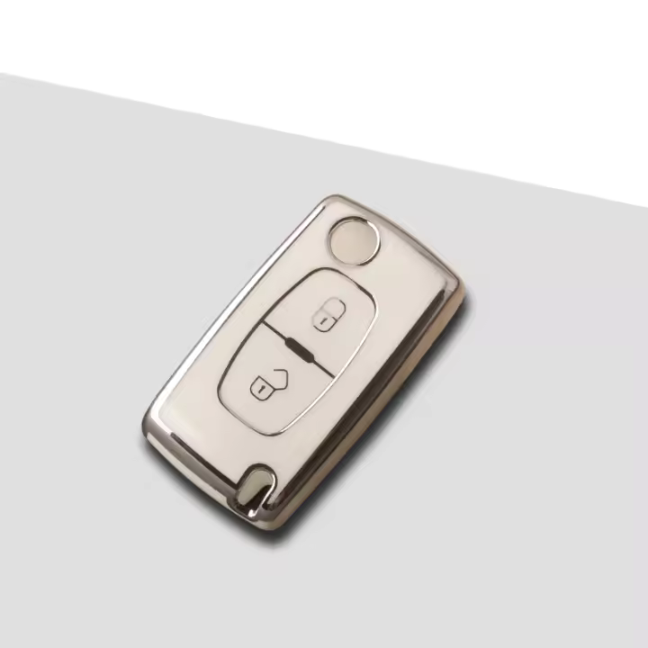 Nueva Funda De Llave De Coche 2 Botones TPU Para Peugeot 107 207 307 308 407 607 3008 5008 Para Citroen Xsara Picasso C5 C6 C8 - 1