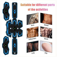 Estimulador De Músculos Abdominales Eléctrico EMS Cinturón Masajeador De Entrenamiento Muscular Recargable Para Fitness - details 2