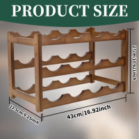 Estante De Vino Para 8-12 Botellas Soporte De Cocina Organizador De Barra Ecológico Y Espacioso Para Cubas Y Botellas De Vino Rojo - details 1
