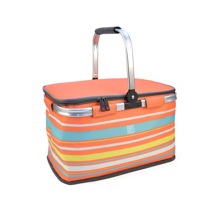 IRIS Summer - Cesta de Picnic de 20L Plegable con Asa. Coral - 1