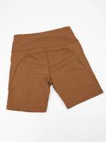 Shorts Deportivos De Cintura Alta Para Mujer Fitness Running Elasticidad Transpirable Con 2 Bolsillos Lados Yogur - details 9