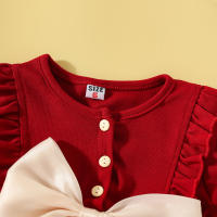 Vestido De Fiesta Para Bebé Niña Verano Con Bordado De Piña Y Lazo En Malla Con Mangas Burbuja Estilo Coreano Vestido De Cotton Y Poliéster - details 4