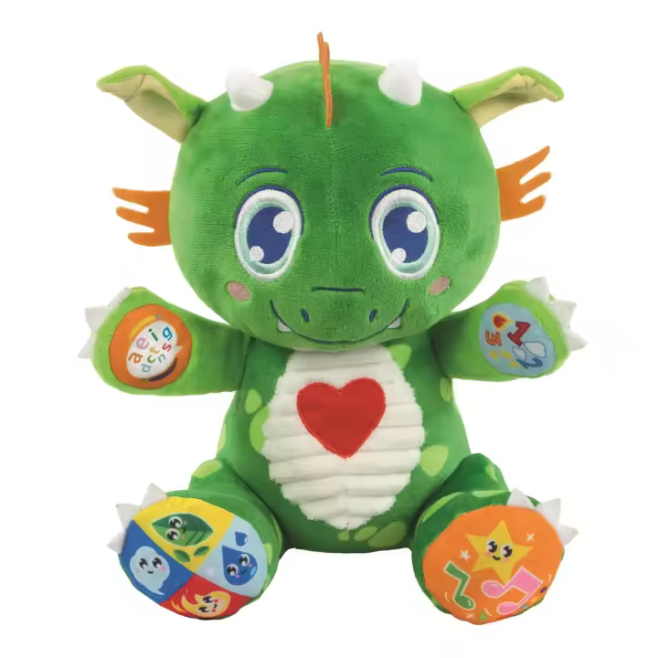 Clementoni - Ramón, Mi Amigo el Dragón - Peluche Interactivo para Bebés - Educativo, Multisensorial y Musical - A Partir de 6 Meses - Fabricado en Italia - 55557 - 1