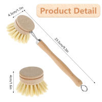 Cepillo De Platos De Madera Duradero Y Portátil Para Limpieza De Cocina Con Sisal Y Coco Ecológico Y Sin Residuos - details 7