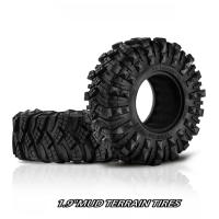 4Pcs Neumáticos De Terracería Para RC Crawler 1/10 Axial SCX10 pro Capra UTB18 TRX4 Redcat R131 Tamaño 110*38MM Rojo Y Negro - details 2