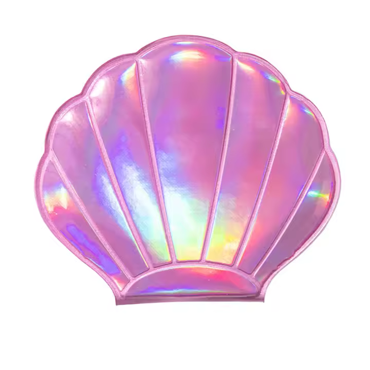 Espejo De Maquillaje Compacto De Tamaño Portátil Con Doble Cara Y Diseño De Caracol Láser Colorido Espejo Cosmético De Moda - 1