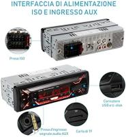 Radio de coche Bluetooth, Radio FM estéreo de 7 colores 60W x 4, reproductor de MP3 Radio de coche manos libres compatible con USB/SD/TF/AUX+Remoto - details 3