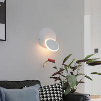 Lámpara De Pared LED Rotativa Para Interior Luz De Noche Para Dormitorio Sala De Estar Pasillo Sofá Iluminación De Fondo Decorativa Para El Hogar Con Espejo - details 1