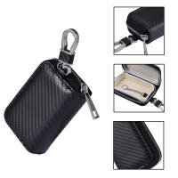 Bolsa De Bloqueo De Señal Para Llaves De Coche PU Cuero Antirrobo Anti-Hackeo Cremallera RFID Shielded Faraday Box Para Auto - details 2