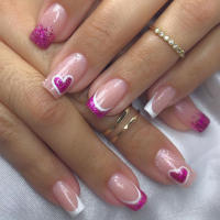 24 PCs Uñas Postizas Cortas Estilo Francés Minimalista Con Brillo Incluye 1 Gel Jelly Y 1 Archivo De Uñas Kit De Uñas Postizas - details 30