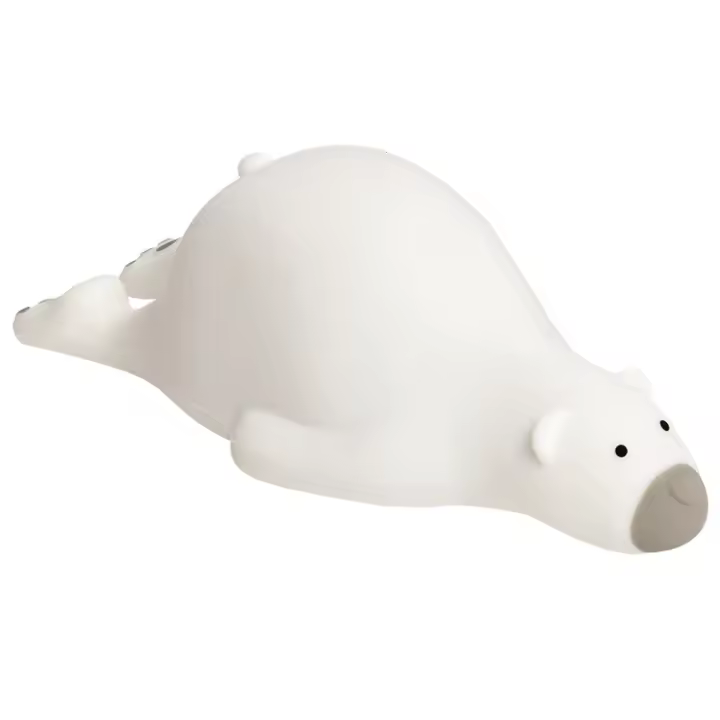 Lindo bebé noche luz niños lámpara con sensor táctil bebé silicona noche luz recargable batería regulable noche luz Navidad regalo (OSO) - 1
