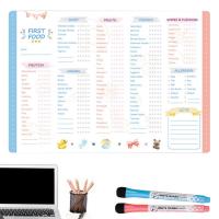 Reutilizable Checklist De Alimentos Para Bebés Con Magnéticos Y Fidget Chart De Alimentación Para Bebés Tracker De Primeros Alimentos - details 7