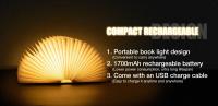 Lámpara De Mesa LED 3D Recargable Por USB Luz Nocturna De 3 Colores Plegable Creativa Con Imán Para Libros Iluminación Portátil - details 3