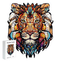 Rompecabezas De Madera 3D De Animal Tigre Rey Para Adultos Hombres Y Mujeres Decoración Personalizada Para El Hogar Alivio Del Estrés Entretenimiento Interactivo Festivo - details 1