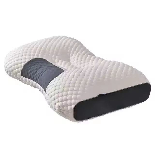 Almohada Ortopédica Para Dormir Con Masaje SPA Almohada De Fibra De Soja Que Protege La Columna Cervical Y Ayuda a Dormir Poliéster 100% Tamaño Rectangular - 1