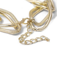 Collar Gargantilla Punk Multicapa Dorado Para Mujer Joyería Hip Hop Cadena Gruesa Y Gruesa Collar Clavícula Gran Tamaño - details 11