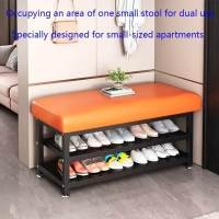 Banco Zapatero, Zapatero con Cojín De Asiento, para Sala De Estar, Entrada, Sala De Estar, Banco Zapatero Soporta hasta 100kg, Zapatero De 2 Niveles, Cueros Banco para 6 Pares De Zapatos - details 4