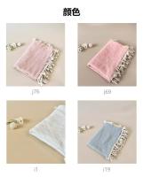 Manta de gasa de algodón para bebé, manta de crepé de algodón puro, manta para bebé con borlas, manta para niños - details 1