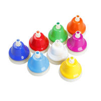 Juego De Campanas De Mano Para Niños 8 Notas Coloridas Instrumento Musical Orff Para Educación Temprana Y Juegos De Rol - details 0