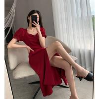 Vestido Elegante De Mujer Con Apliques Y Abertura En V Escote V-Pecho Manga Corta Cintura Alta Ajustado Vestidos De Noche Para Fiesta - details 10