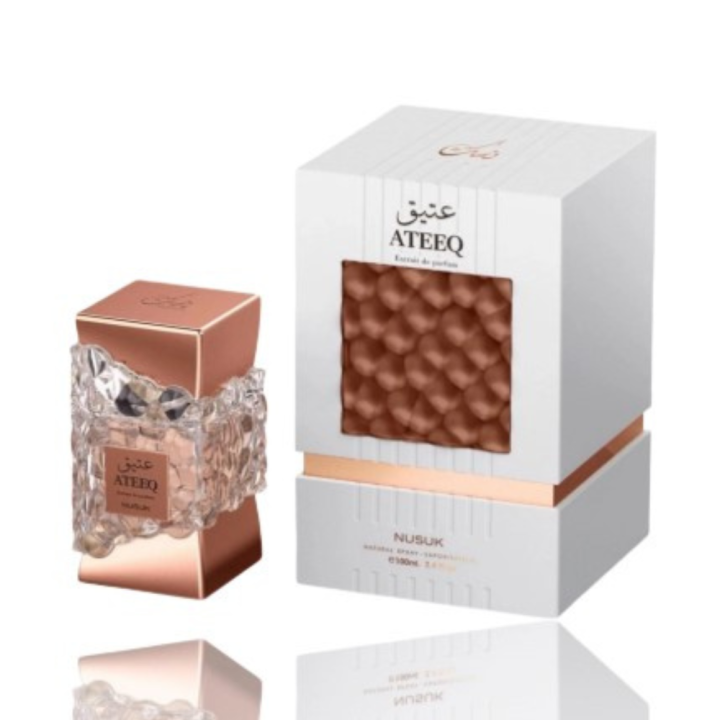 Ateeq Nusuk Extrait de Parfum Hombre 100 ml – Perfume Árabe 100% Original, Oriental, Poder y Elegancia