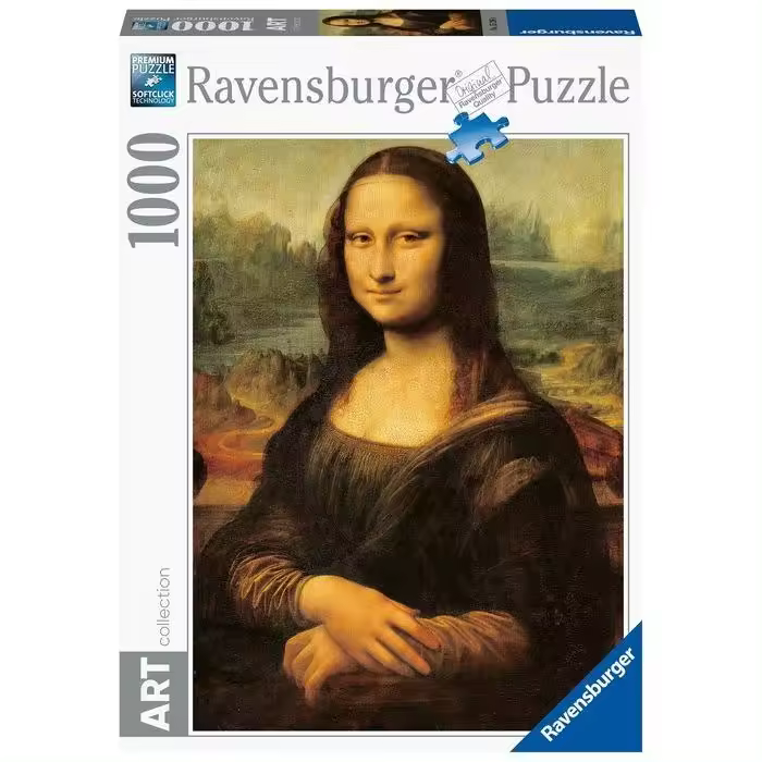 RAVENSBURGER PUZZLE LEONARDO LA GIOCONDA 1000 PIEZAS PUZZLE ARTE 37x6x27 Cms. - 1