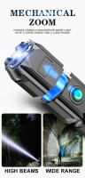 Linterna Táctica Recargable LED Con Zoom Telescópico Y USB Luz De Escenario Portátil Para Camping Y Exterior - details 2