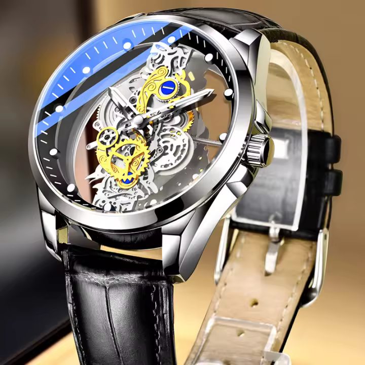 Reloj De Negocios Para Hombre Lujo Plata Acero Inoxidable Reloj De Cuarzo Luminoso Cronógrafo Resistente Al Agua Con Manos Luminosas - 1