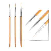 JEARLYU Set De 3 Brochas Para Arte De Uñas Con Línea Francesa Y Puntas 3D Herramientas De Dibujo DIY Para Gel UV Y Manicura - details 0