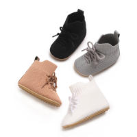 Zapatos De Bebé Recién Nacido Con Cordones Transpirables Primavera Otoño Antideslizantes Suela De Goma Casual Para Niñas Talla True - details 3