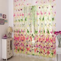 Cortina De Tules Con Estampado De Mariposa 200cm X 100cm Decoración Para Ventana Cortina Transparente De Yarn Para Sala De Estar Oficina - details 1