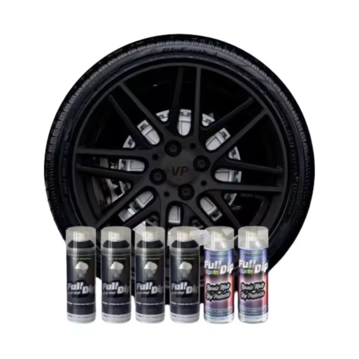AutoFullCar - PACK 4 SPRAYS - FULL DIP NEGRO EXTRA PROTECCION MATE - 400ml Unidad - 1
