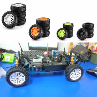 4pcs Ruedas De Plástico Con Neumáticos Para Coche RC 1/10 Universal Compatible Con HSP 15502 94107 94170 94155 94177 Para Camión De Carreras Cortas - details 7