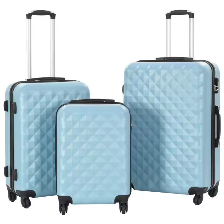 Juego de Maletas rígidos con ruedas trolley 3 piezas Azul ABS - 1