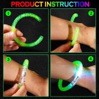 Nuevo 10/20 Pcs Pulseras LED De Luz Neón Brillantes En La Oscuridad Para Niños Y Adultos Suministros De Fiesta Luminosas Para Adultos Y Niños - details 8