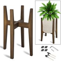 Soporte Para Plantas De Madera Sólida Ajustable Para Decoración Del Hogar Y Jardín Fácil De Montar Estantería Para Macetas De Patio - details 10
