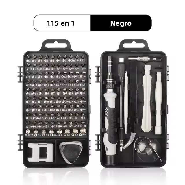 Kit De Reparación De Computadoras 115 En 1 Con Destornillador Magnético Kit De Destornilladores De Precisión Con Estuche Para Laptop - 1