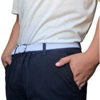 Cinturón Elástico Trenzado Unisex Blanco y Negro | Hebilla de Liberación Rápida - details 0