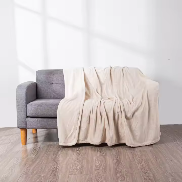 Nuevo&Almeritex Manta sedalina para Cama Sofá y Sillón, Manta Polar Lisa de Tacto Suave Super Caliente para Adulto y Niño,Sin Arrugas - 1