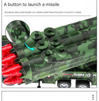 Camión De Lanzamiento De Misiles Militares a Escala 1/32 Con Sonido Y Luz Vehículo De Metal Para Niños Juguetes Interactivos De Retroceso Apto Para Edades 4-14 - details 7