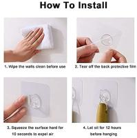 Gancho Adhesivo Fuerte Transparente Para Cocina Y Baño Sin Rastro Gancho Pegajoso Multifuncional Para Almacenamiento Y Colgar En Puerta Y Pared - details 10