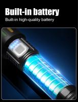 Linterna LED Ultra Brillante ABS 100000LM COB Roja Recargable USB 5 Modos Zoom Exterior Torcha Con Puntero Láser Resistente Al Choque Y Agua - details 9