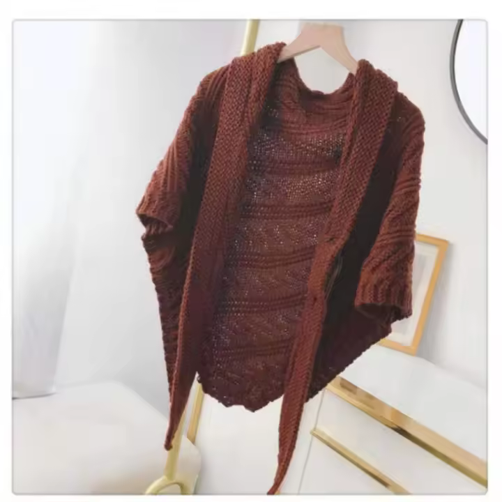 Bufanda De Tela Traidora Con Botones De Cuero Para Mujer Multifuncional Estilo Casual Adecuada Para Todas Las Estaciones - 1