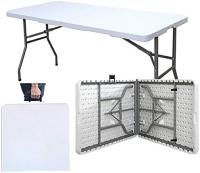 Gerimport Mesa Plegable Portátil de Plástico Resistente 152x76x74cm - details 3