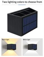 Lámpara De Pared Solar Moderna 10W COB IP65 Impermeable Para Exterior Decoración De Jardín Patio Valla Ambiente - details 2