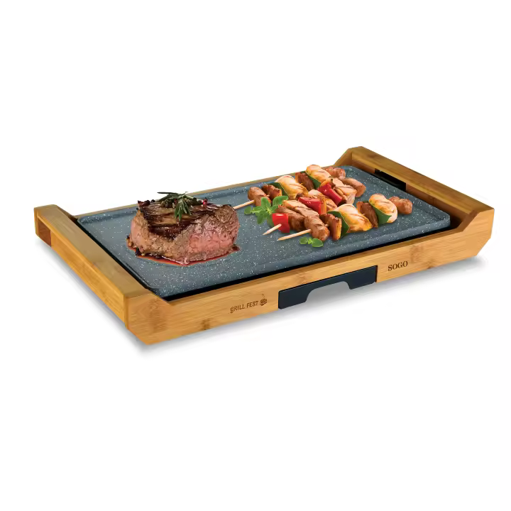 Plancha de Asar Sogo Eléctrica -  43X23Cm - 2200W - 1