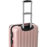 Juego de 3 Maletas Rígidas de Plástico ABS y 1 Neceser, Tamaños XL-L-M, Set Maletas Viaje con Ruedas de 360º Extraíbles, Cerradura de Combinación, Asas Laterales y Asa Telescópica - rosa - details 3